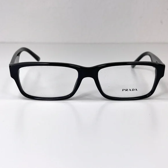 PRADA 55mm Rectangular Optical Glasses Black NEW In Case With Box - Picture 3 of 15